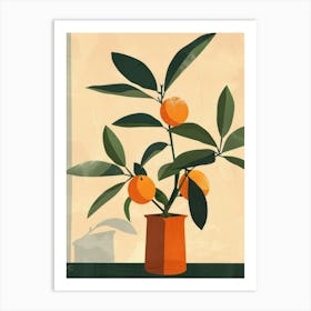 Oranges In A Vase 5 Art Print