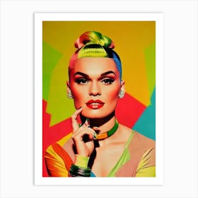 Jessie J Colourful Pop Art Art Print