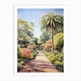Royal Botanic Gardens Victoria Australia Watercolour  Art Print
