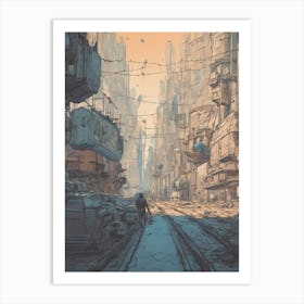 Futuristic City 1 Art Print