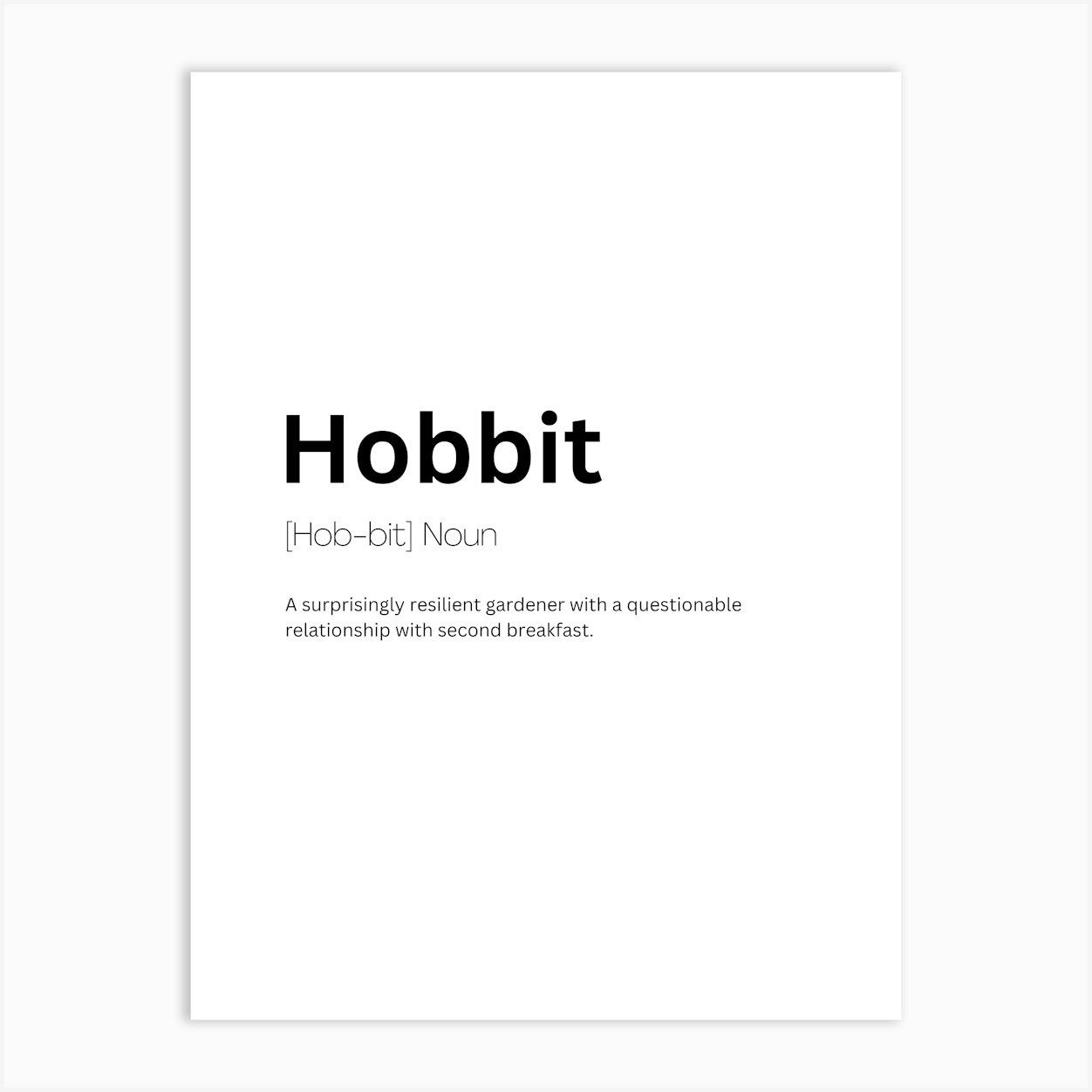 Hobbit Definition Meaning Affiche