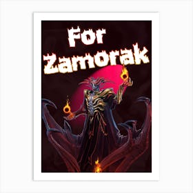 For Zamorak, RS, RS3, OSRS, Runescape, Video Game, Art, Wall Print Art Print