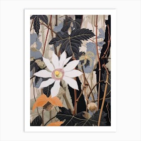 Flower Illustration Passionflower 2 Art Print