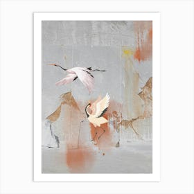 Cranes In Flight Art Print