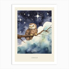 Baby Eagle 2 Sleeping In The Clouds Nursery Poster Art Print