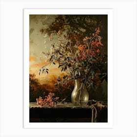 Baroque Floral Still Life Kangaroo Paw 2 Art Print