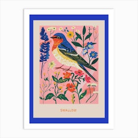 Spring Birds Poster Swallow 4 Art Print