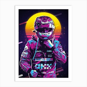 Oscar Piastri Mclaren Driver Art Print