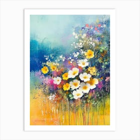 Abstract Floral Watercolor Painting Art Print