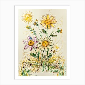 Daisies 5 Art Print