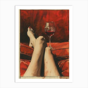 Glass Of Wine 4 Art Print