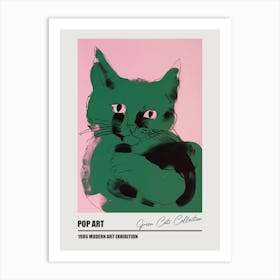 Green Cats Warhol  Style Collection 2 Art Print