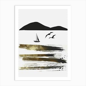 Sailboat In The Sea 3 Art Print