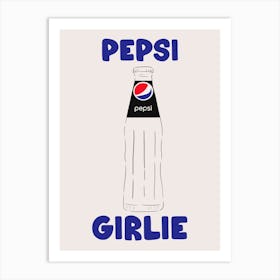 Pepsi Girlie Simple Fun Kitchen Art Print