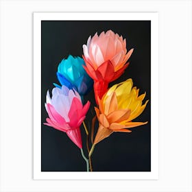 Bright Inflatable Flowers Protea 2 Art Print
