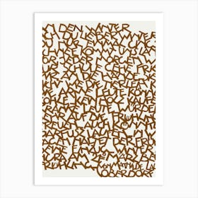 letters abstracts Art Print