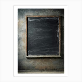 Abstract Capture Of A Blank Blackboard Smudge Marks Streaked Horizontally Across Chalk Residue Vis (2) Art Print