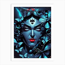 Pseudo Blue Butterfly Art Print