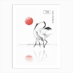 Love Cranes Art Print