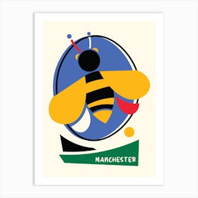 Manchester Abstract Travel Poster Art Print