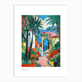 Amalfi Coast Matisse Style, Italy 9 Watercolour Travel Poster Art Print