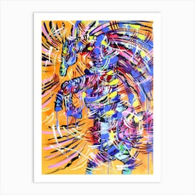 Abstract horse painting Art Print