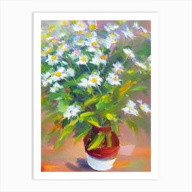 Daisy Impressionist Painting Plant Art Print