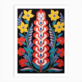 Flower Motif Painting Snapdragon 6 Art Print