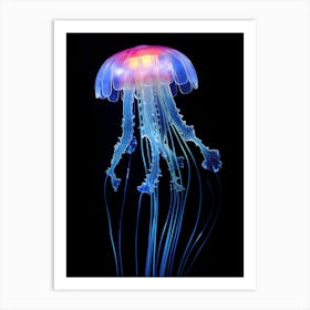Comb Jellyfish Neon 4 Art Print