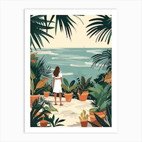 Woman by the Sea Art Print