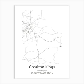 Charlton,United States Minimalist Map 1 Art Print