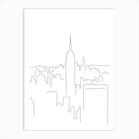 New York Line Art Print