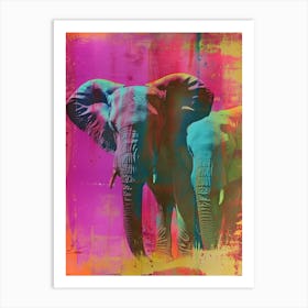 Elephant Polaroid Inspired 4 Art Print