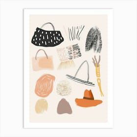 Hats And Accessories Art Print