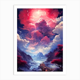 Train In The Sky Art Print