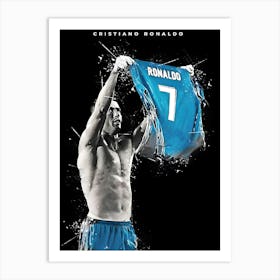 Cristiano Ronaldo Shirt Football Art Print