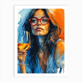 Magic Golden Wine Art Print