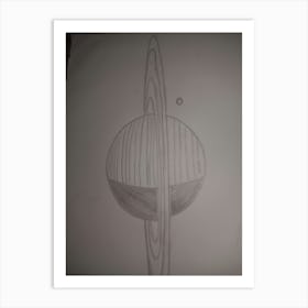 Saturn Drawing Art 2 Art Print