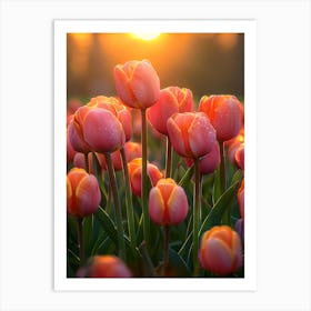 Sunrise Tulips Art Print