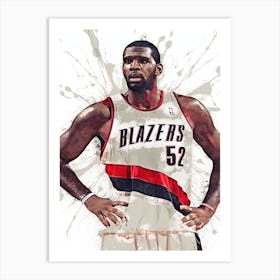 Greg Oden Portland Trail Blazers 1 Art Print