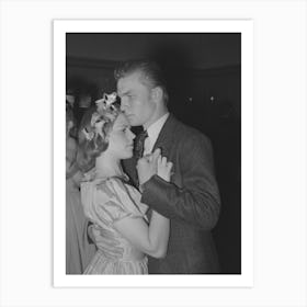 Young Couple Dancing At The Junior Chamber Of Commerce Dance During The San Angelo Fat Stock Show Art Print