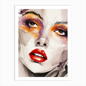 Watercolor Of A Woman 1 Art Print