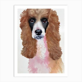 Poodle 4 Watercolour Dog Art Print