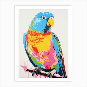 Andy Warhol Style Bird Bluebird 4 Art Print