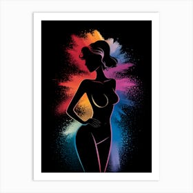 Silhouette Of A Woman 6 Art Print