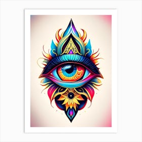 Enlightenment, Symbol, Third Eye Tattoo 3 Art Print