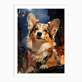 Corgi Dog Art Print