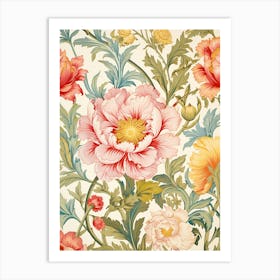 Wallpaper Floral Pattern 22 Art Print