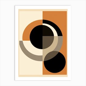 Radiant Retro; Geometric Glow, Mid Century Art Print