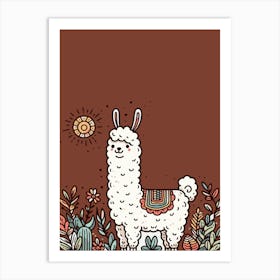 Mexican Llama Art Print